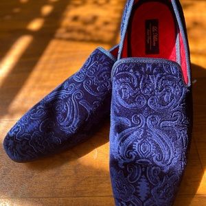 La Milano Navy Suede Loafers size 12